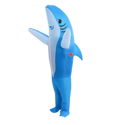 Фото: Надувной карнавальный костюм Акула, голубой (детский), рост 120-150см FZ1758AS-4 Надувной карнавальный костюм Акула, голубой (детский), рост 120-150см FZ1758AS-4